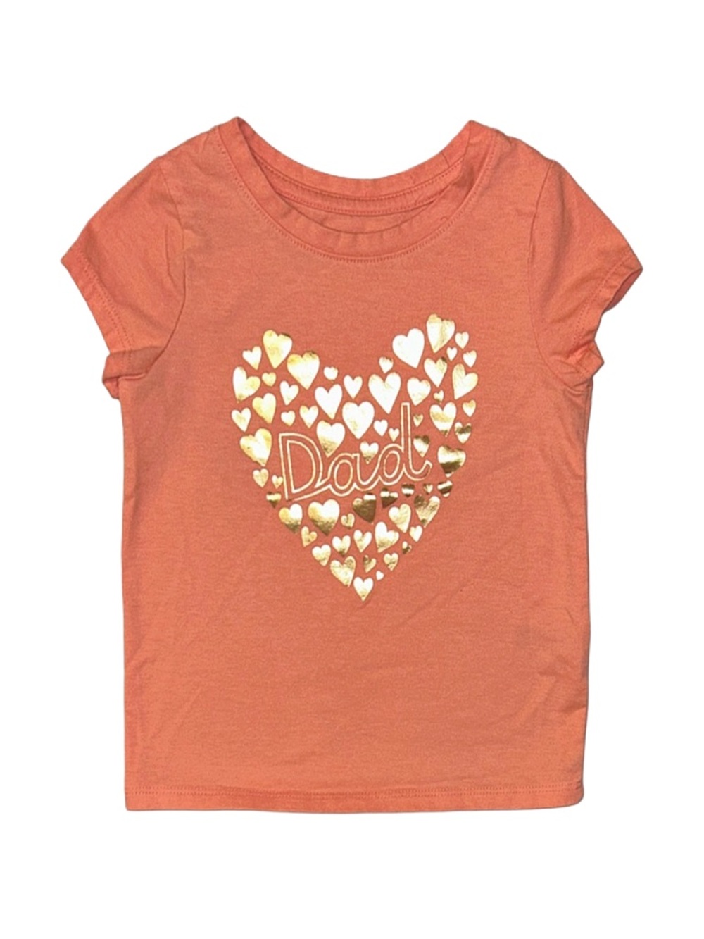 CAT & JACK Girl's Orange Graphic Short Sleeve Shirt Size 2T